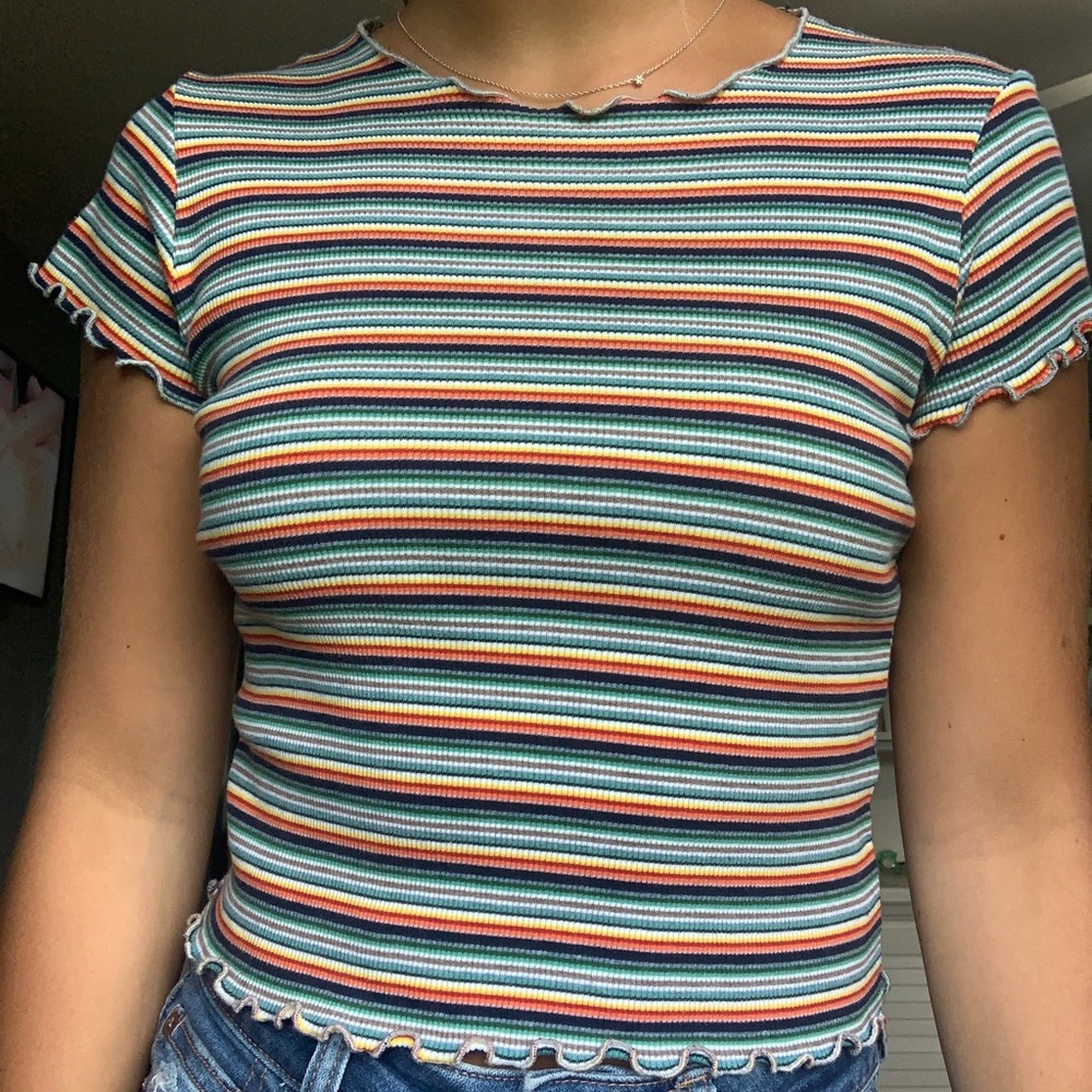 Brandy Melville striped crop top